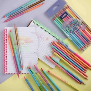 Цветни моливи Junior Ultra Dual, двойни, 24 пастелни цвята