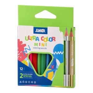 Цветни моливи Junior Ultra Color, мини, 12 цвята