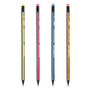 Молив Junior Negro, HB, с гума, асорти, 1 брой