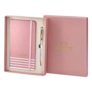 Комплект тефтер и химикалка Empire Meave, розови