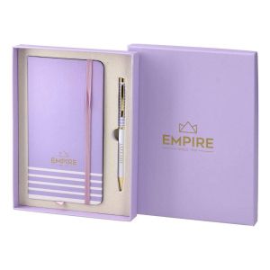Комплект тефтер и химикалка Empire Meave, лилави