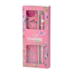 Комплект химикалка и калъф Empire Burgeon, розови