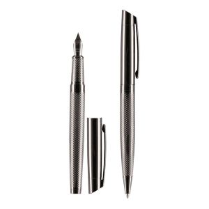 Комплект химикалка и писалка Empire Belcanto, тъмносив металик