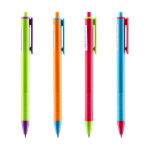 Химикалка Sazio Sunrise, автоматична, неонова, 0.7 mm, асорти, 1 брой