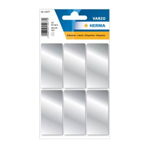 Herma Самозалепващи се етикети, 26 х 54 mm, сребристи, 18 броя в опаковка
