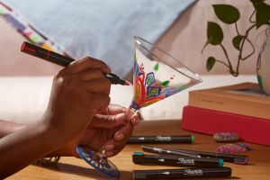 Комплект маркери Sharpie Acrylic Fine 1mm, 5 стандартни  цветове