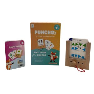 Стартов комплект Puncho - Образователни карти Логика и концентрация, с включена кутия, над 4 години