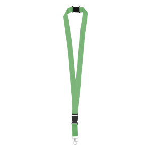 Лента за бадж, с катарама и карабинер, 20 x 560 mm, зелена