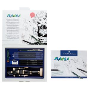 Faber-Castell Комплект Pitt Manga Starter, молив, писец и гума