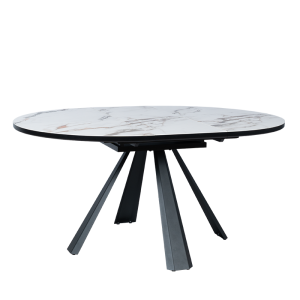 Разтегателна трапезна маса DOMINIK - бяла