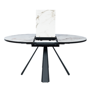 Разтегателна трапезна маса DOMINIK - бяла