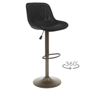 Бар стол PORUS - черно злато