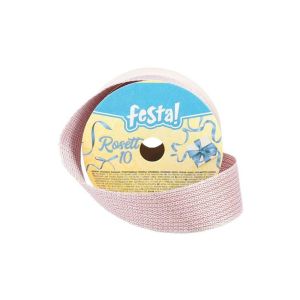 Лента панделка Festa, 25 mm, 3 m, розова плетка