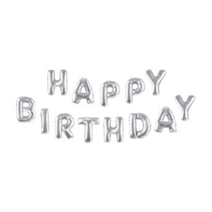 Балони Festa, Happy Birthday, сребристи