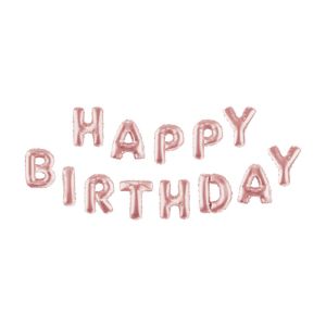 Балони Festa, Happy Birthday, розово злато
