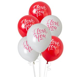 Балони Festa, с надпис I love you, 8 броя