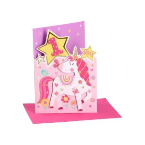 Картичка Festa, за първи рожден ден, детска, асорти, 1 брой