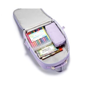 Раница Kingsons Safeback Junior, ученическа, лилава