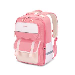 Раница Kingsons Ergo Junior, ученическа, розова