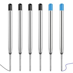 Office 1 Пълнител за химикалка, тип Parker, метален, 0.5 mm, син