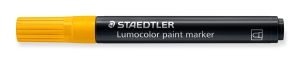 Маркер Staedtler Lumocolor Paint 349, акрилен, ТЪМНО ЖЪЛТ