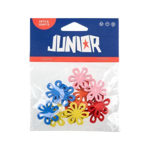Цветя за декорация Junior, дървени, 12 броя