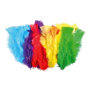 Пера за декорация Junior, цветни, 24 броя