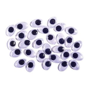 Очички Junior, мърдащи, овална форма, 10 mm, 30 броя