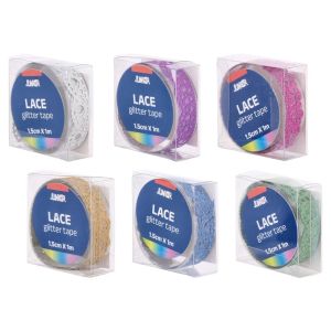 Самозалепваща се лента Junior, с брокат, асорти