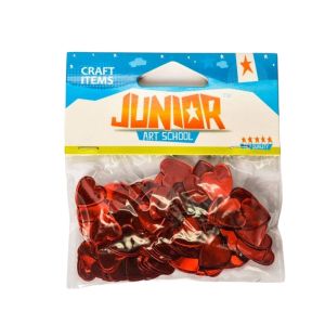 Конфети сърца Junior, червени, 15 х 15 mm, 14 g