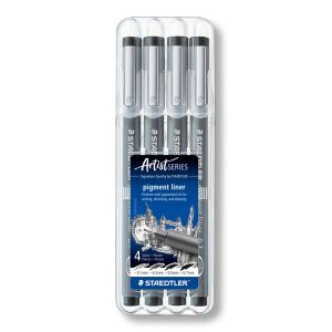 Комплект тънкописци Staedtler Pigment Liner 308, 4 броя