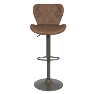 Бар стол DALVEY - червен-кафяв