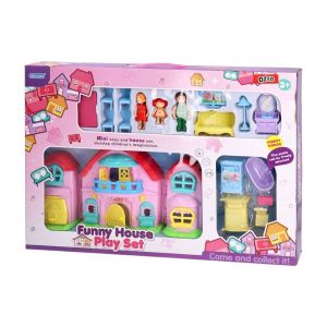 Комплект къща за кукли Ozzo, с кукли и аксесоари