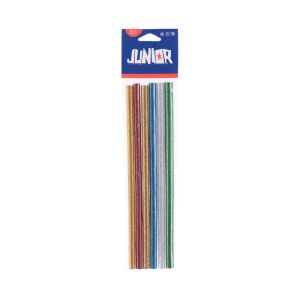 Силиконови пръчки Junior Heli Stick, ?7 mm, брокат, 6 броя