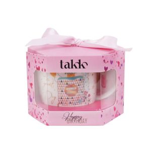 Чаша Takk Becky, рожден ден, керамична, в кутия, асорти