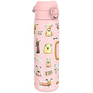 Бутилка за вода Ion8 Print, метална, 600ml, КУЧЕТА