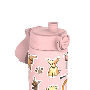 Бутилка за вода Ion8 Print, метална, 600ml, КУЧЕТА