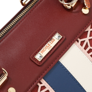 Чанта Nicole Lee, 35.5x22x15.5 cm, бордо