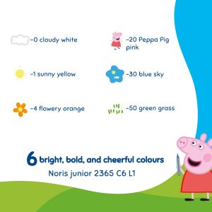 Тебешир Staedtler NJ Peppa Pig, 6 цвята