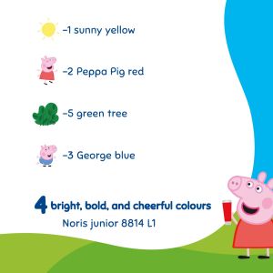 Боя NJ Peppa Pig finger paint, 4 цвята