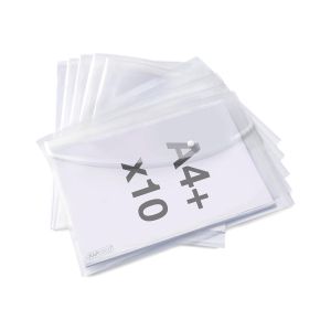 Rapesco Папка Eco GRS, PP, с копче, A4+, прозрачна, 10 броя