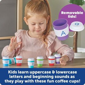 Learning Resources Комплект чаши за кафе с английската азбука