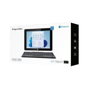 Таблет Kruger & Matz Edge, 10.1'', 256 GB, 8 GB RAM, Windows, 11 Pro, с клавиатура, IPS, Intel Celeron N4020, задна камера 2 MP