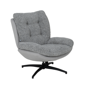 Кресло с табуретка CHAVES - сив