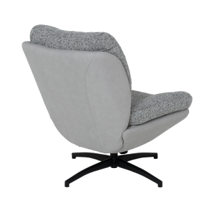 Кресло с табуретка CHAVES - сив