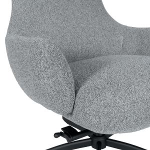 Кресло с табуретка LAMEGO - сивo