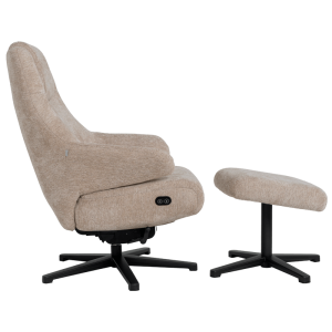 Електрическо масажно кресло с табуретка SINES - крем