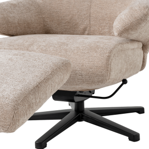 Електрическо масажно кресло с табуретка SINES - крем