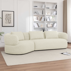 Ъглов диван SKIEN - шампанско