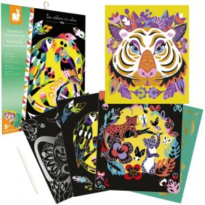 Скреч карти Janod, животни от цял свят